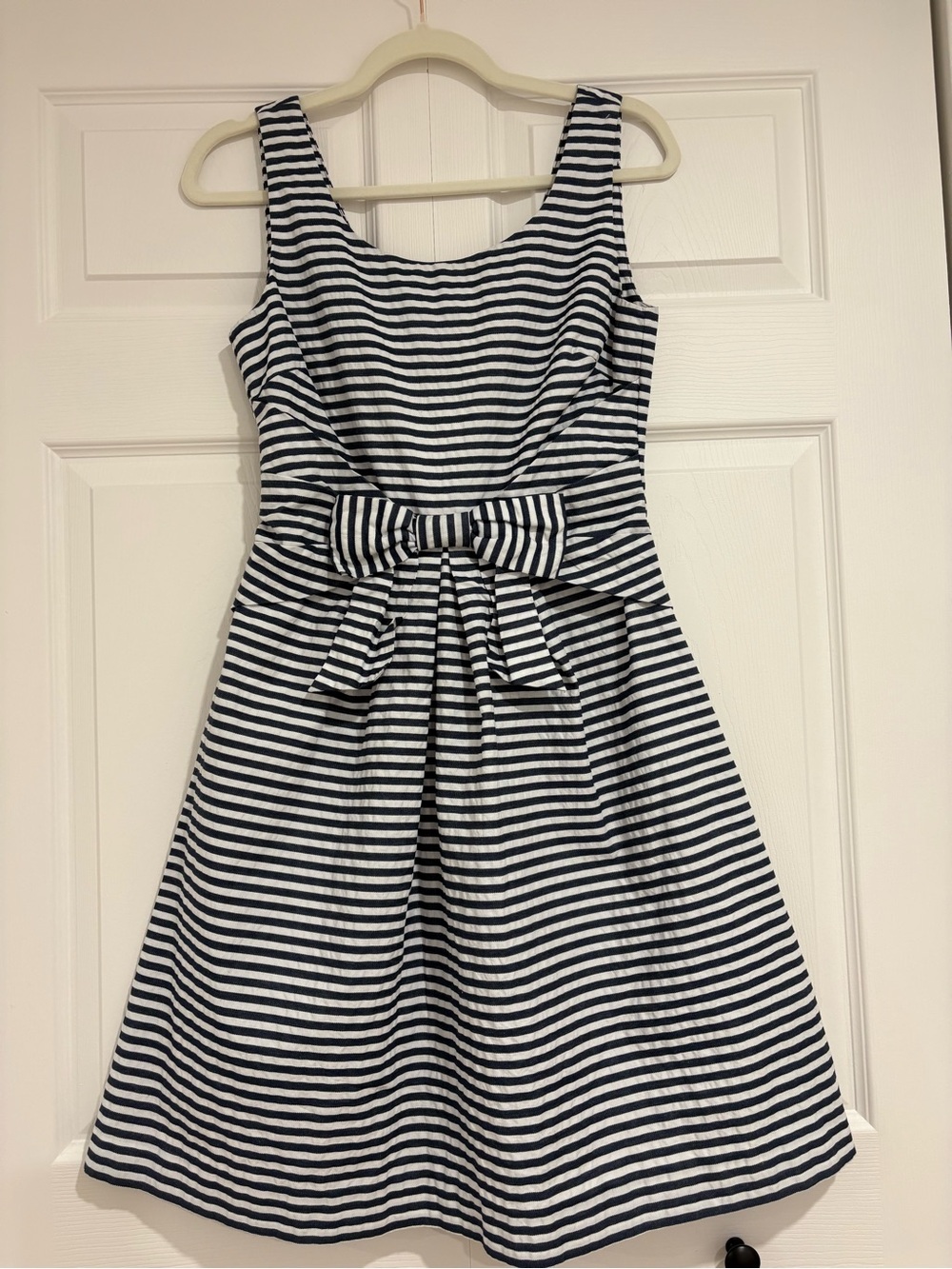 Kate Spade New York Jillian Striped Bow Dress – Navy/White, Size 4